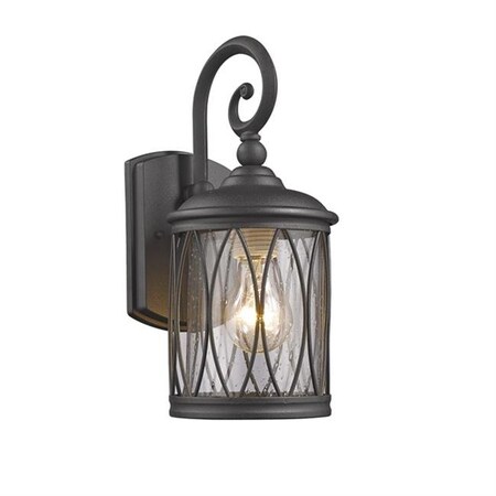 Chloe Lighting Chloe CH22044BK13-OD1 13 in. Lighting Dinadan Transitional 1 Light Black Outdoor Wall Sconce - Textured Black CH22044BK13-OD1